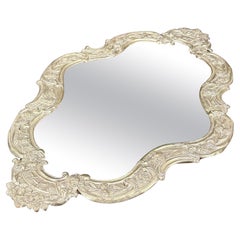 19th Century Silver Plate Tableau Mirrored Tabletop Tray 19th Century Silver Plate Tableau Mirrored Tabletop Tray