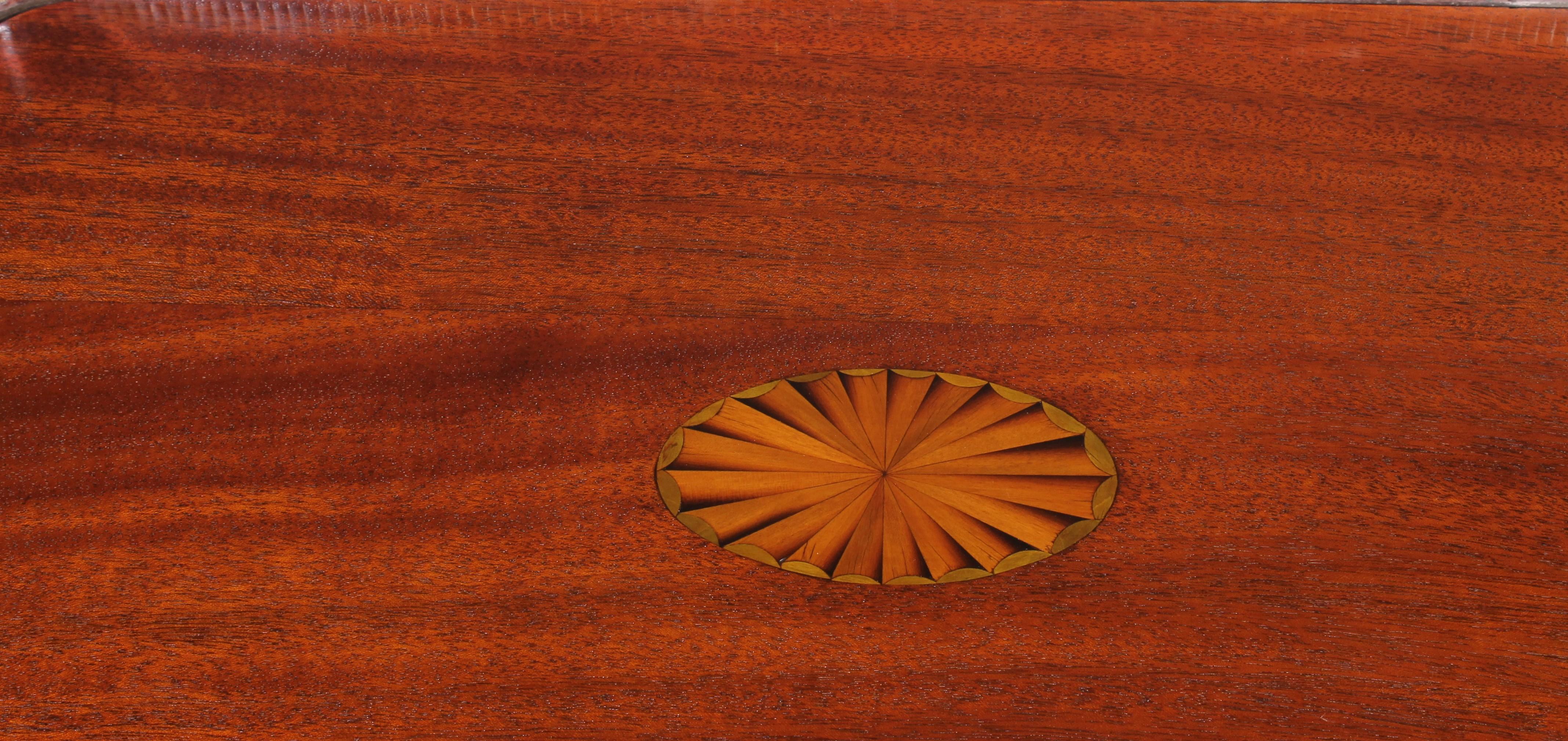 19th Century Silver-plated Metal And Mahogany Tray For Sale 4