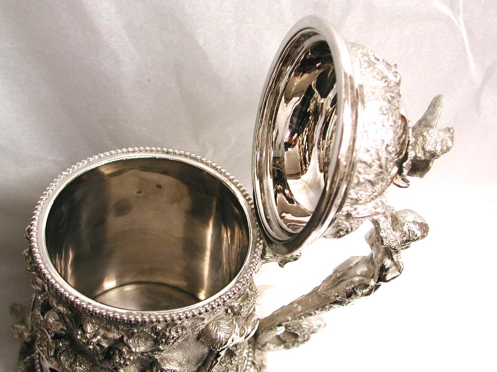Late 19th Century 19th Century Silver Plated Quart Lidded Tankard, circa 1870