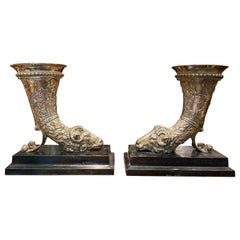 19th Century Silver Plated Ram Head Bookends