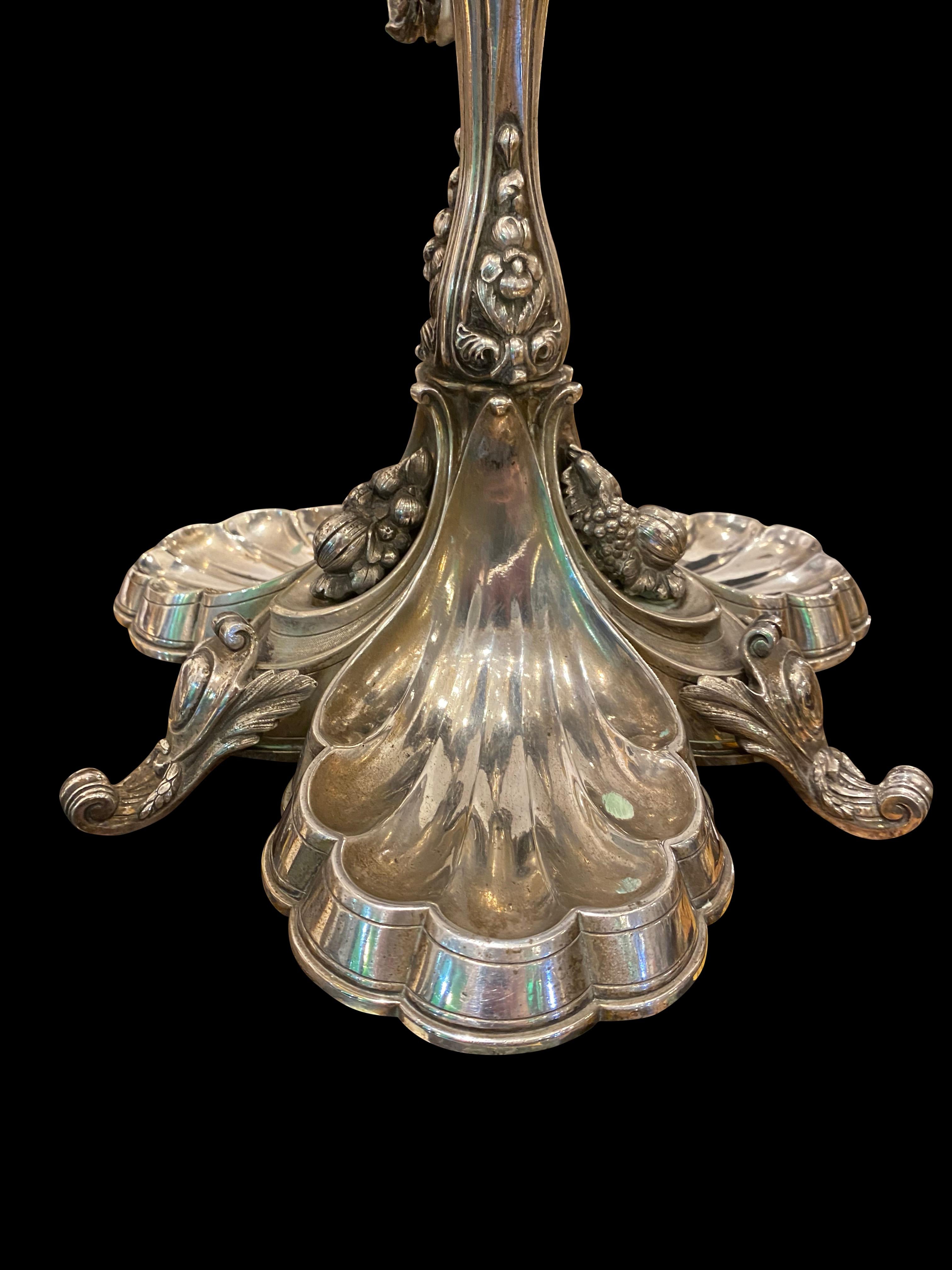 19th Century Silver Plated Sweet Dish Centre Piece For Sale 7