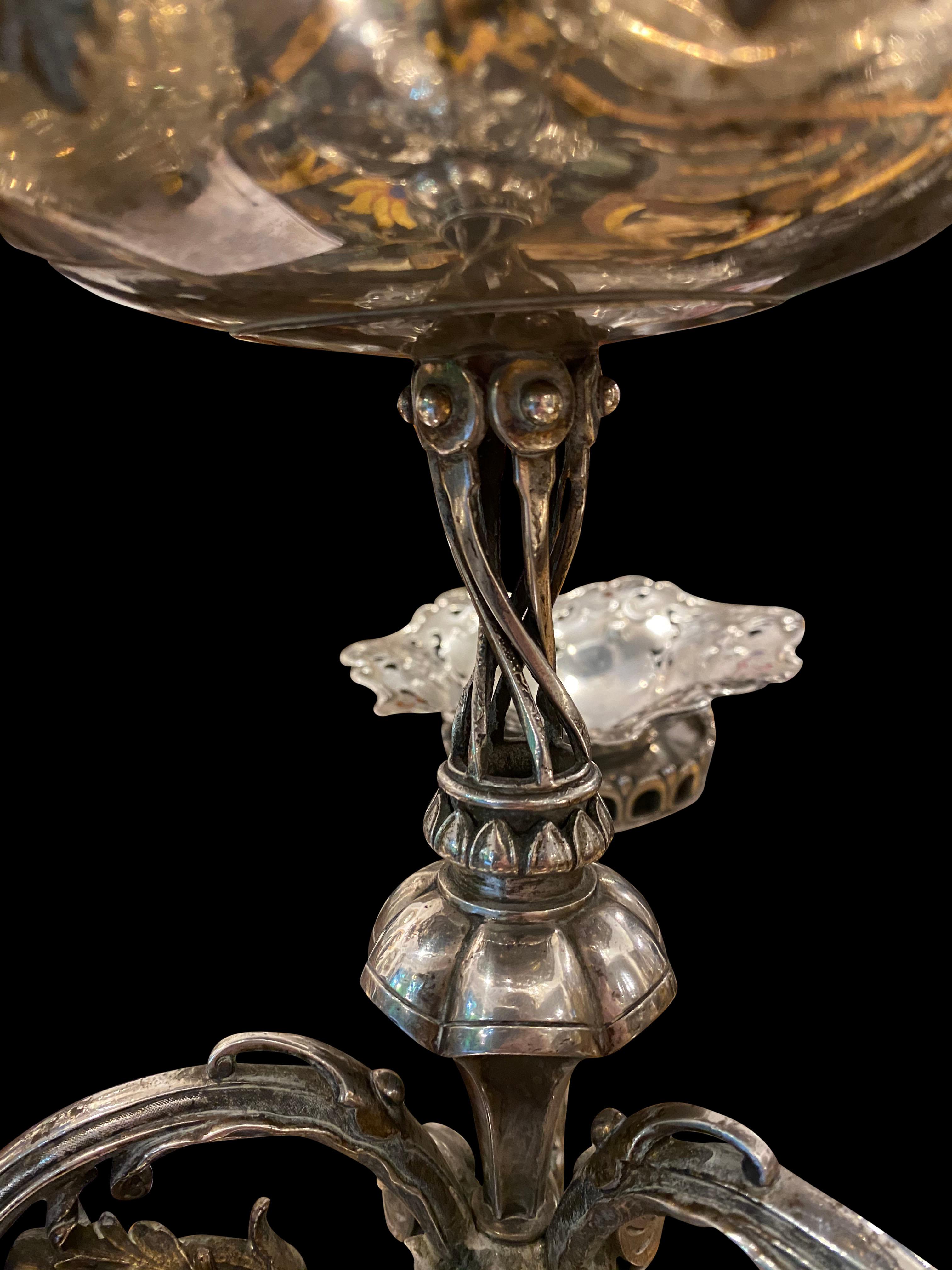 19th Century Silver Plated Sweet Dish Centre Piece For Sale 2