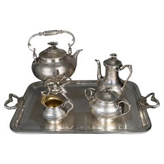 Servicio de té y café chapado en plata del siglo XIX de Christofle, Napoleón III.
