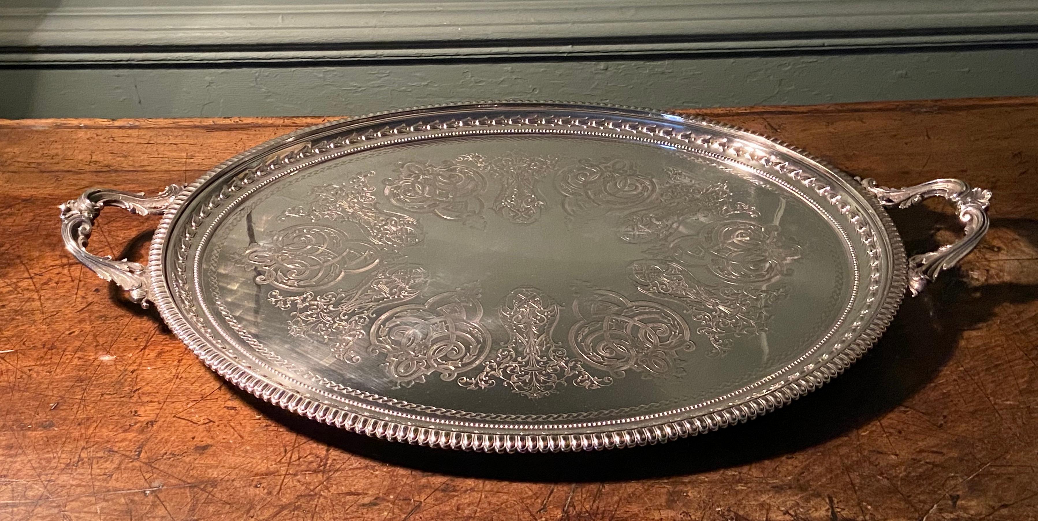 European 19th Century Silver Plated Tray