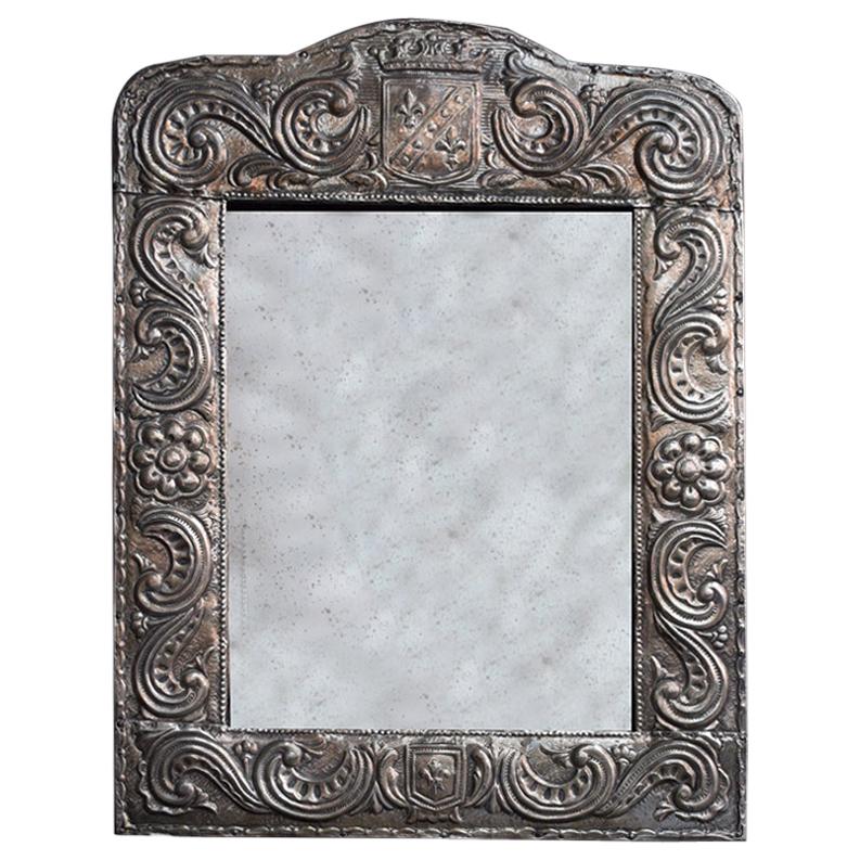 19th Century Silver Repoussé Mirror