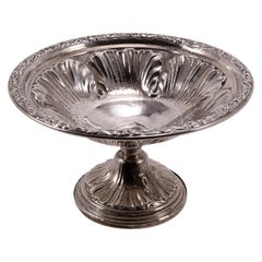 19th Century Silver Small Leaves Decorated Platter