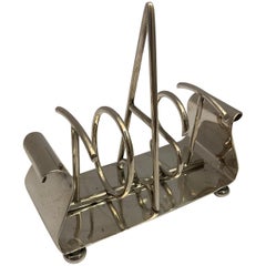 Antique 19th Century Silver Toast Rack of Unusual Design