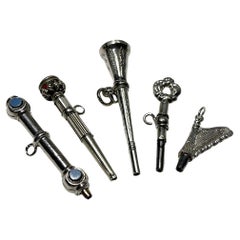 19th Century Silver Watch Keys