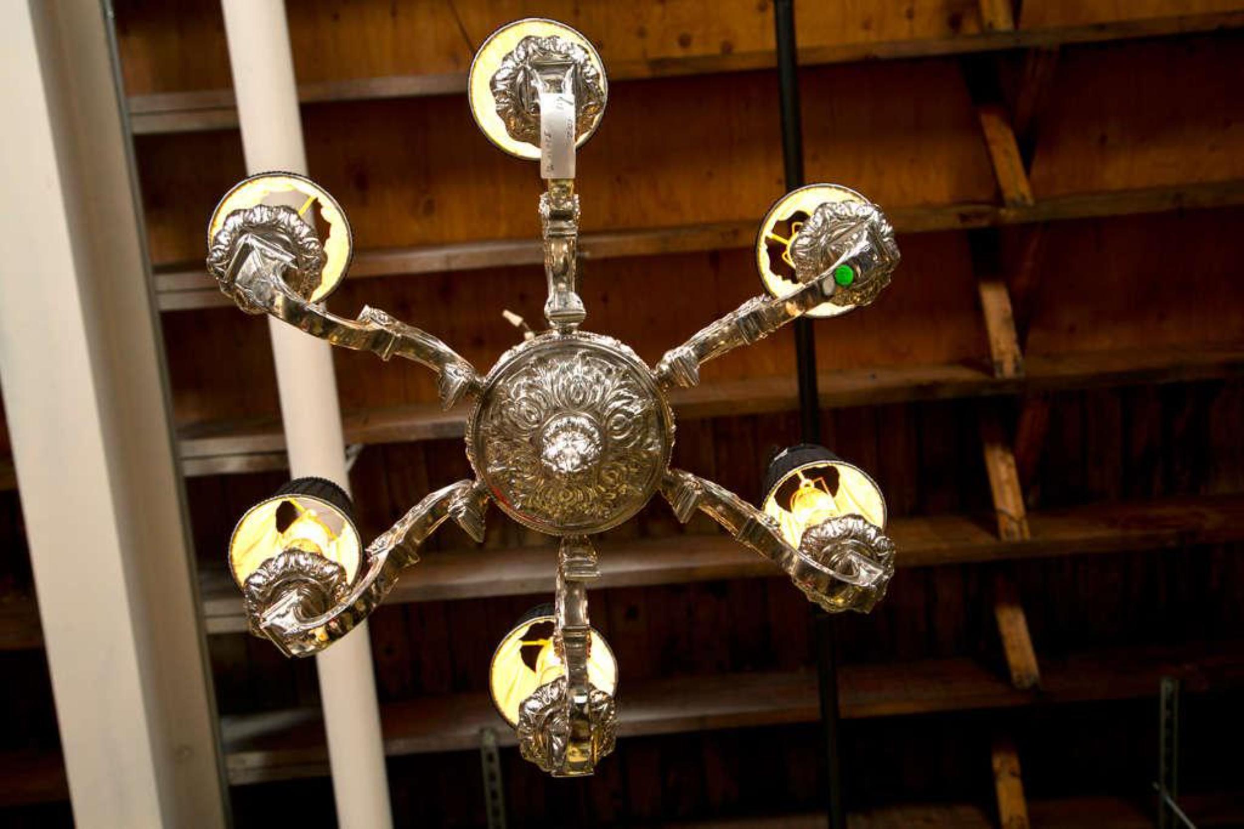 19th Century Silvered Bronze Chandelier For Sale 3