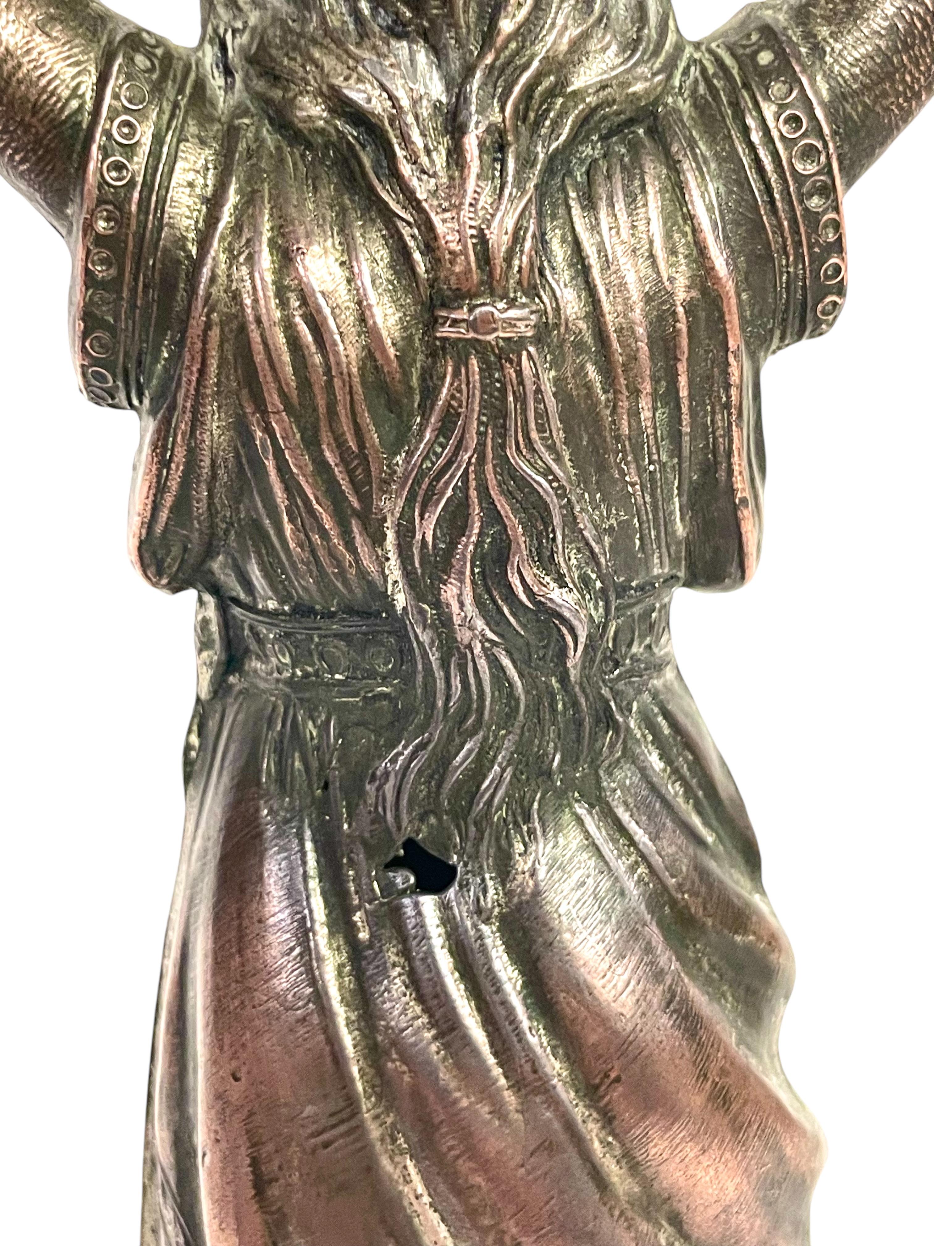 19th Century Silvered Bronze Table Psyche Mirror For Sale 5