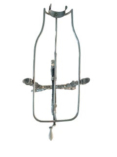 19th Century Silvered Bronze Vine Motif Wine Cradle / Decanting Machine