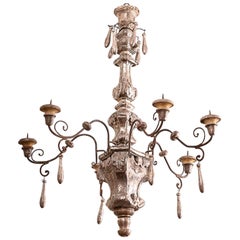 19th Century Silvered Italian Chandelier