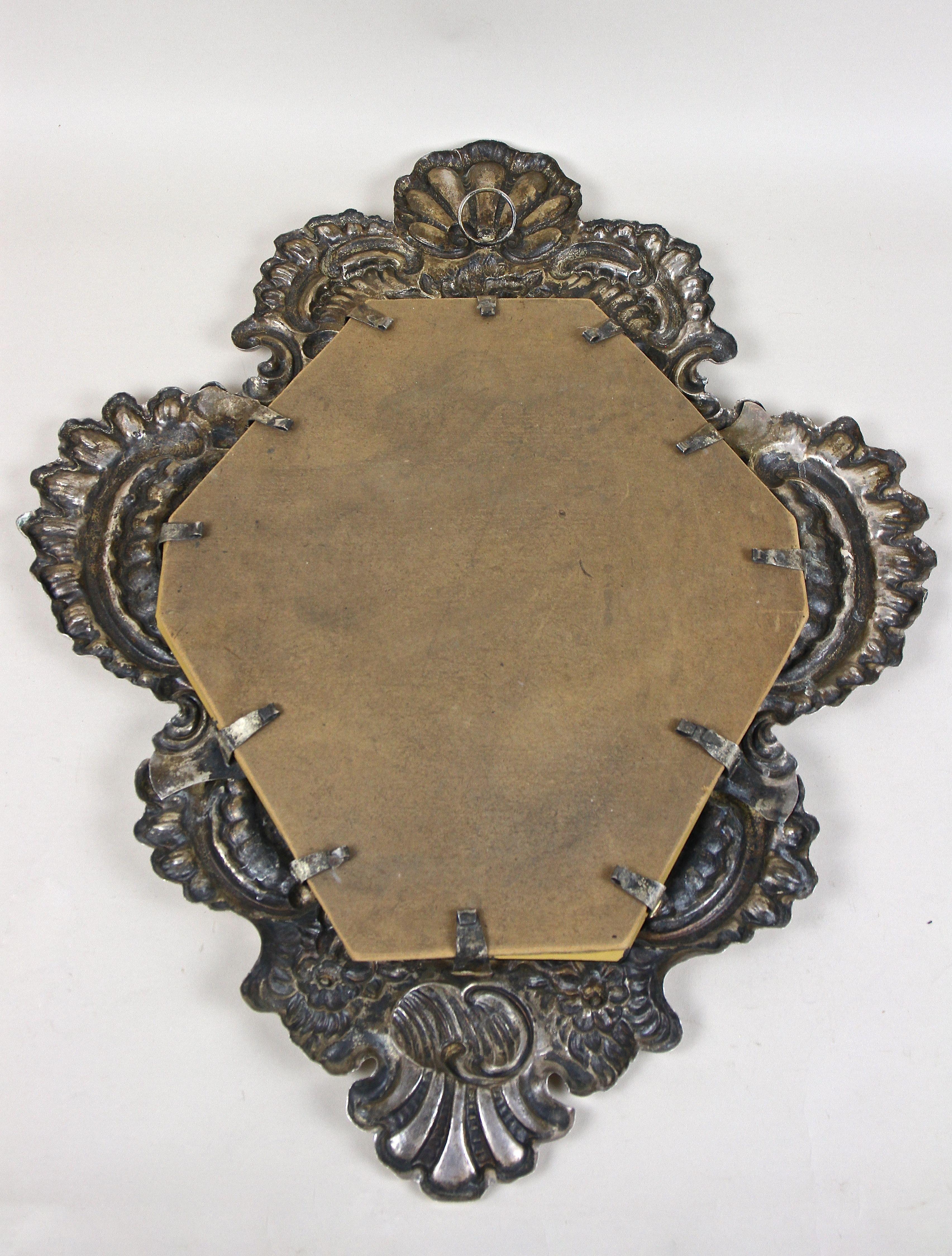 19th Century Silvered Venetian Wall Mirror, Italy, circa 1890 For Sale 13