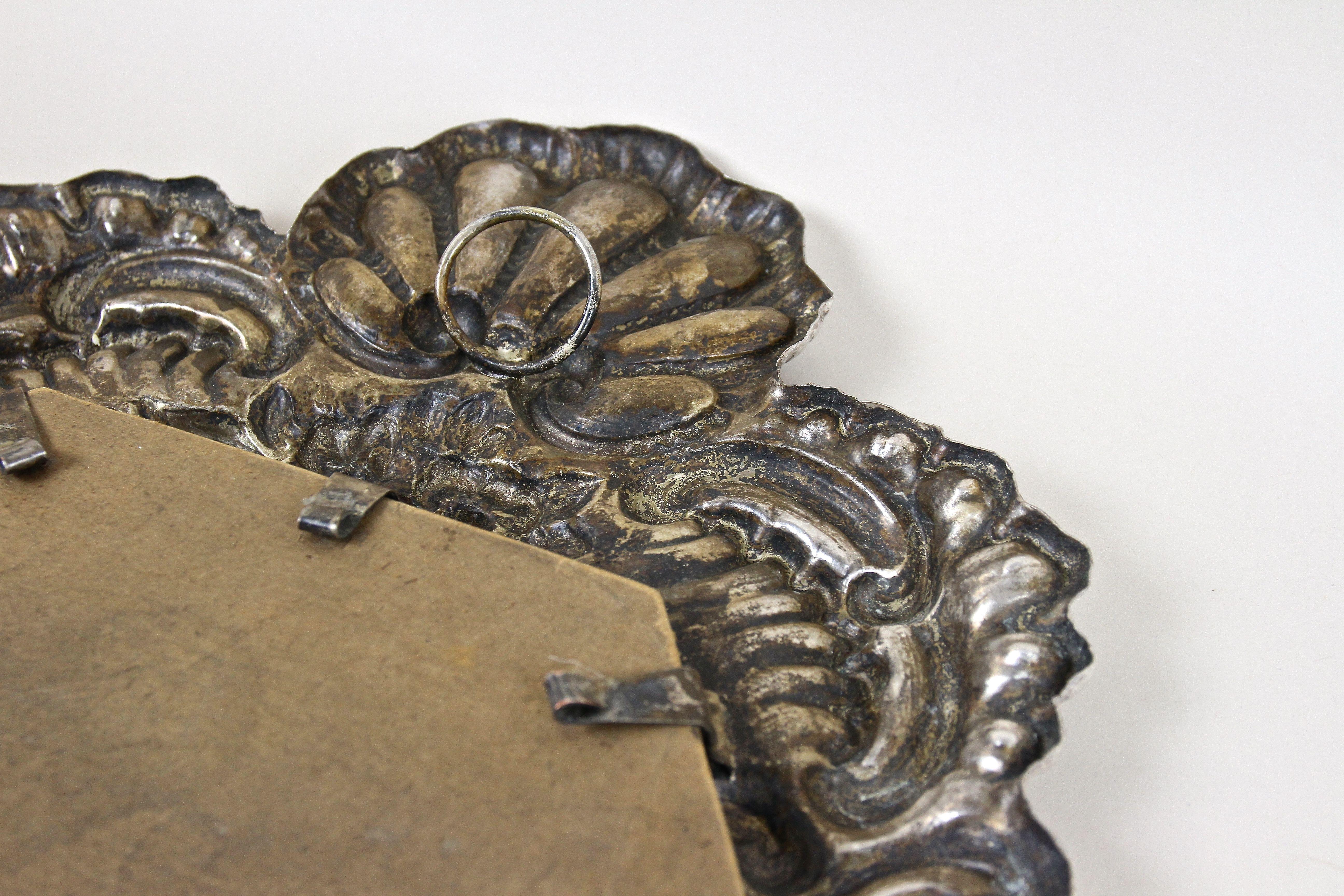 Espejo de pared veneciano plateado del siglo XIX, Italia, hacia 1890 en venta 13