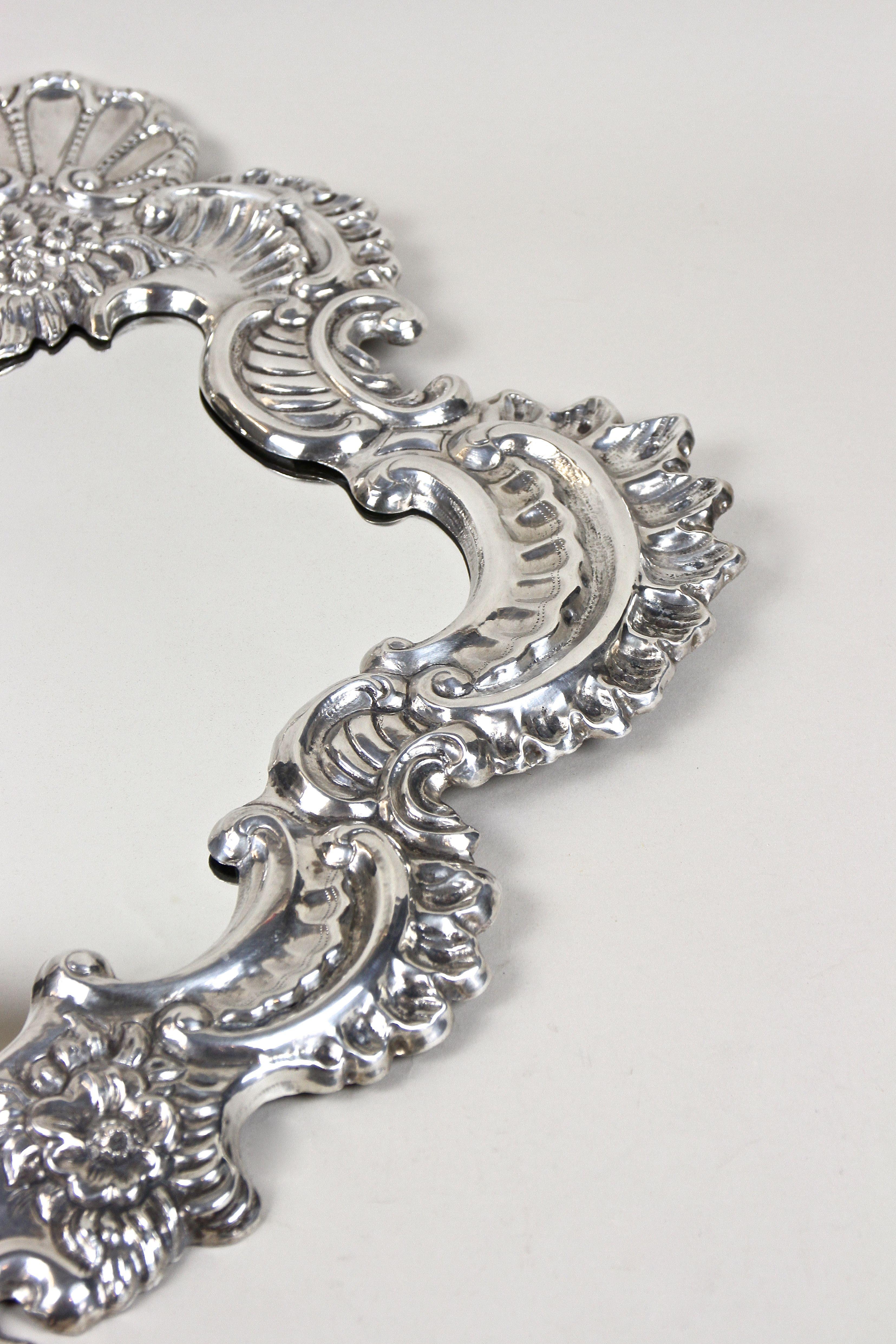 19th Century Silvered Venetian Wall Mirror, Italy, circa 1890 For Sale 1