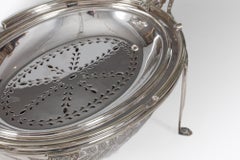 19th Century Silverplate Food Warmer With Revolving Dome