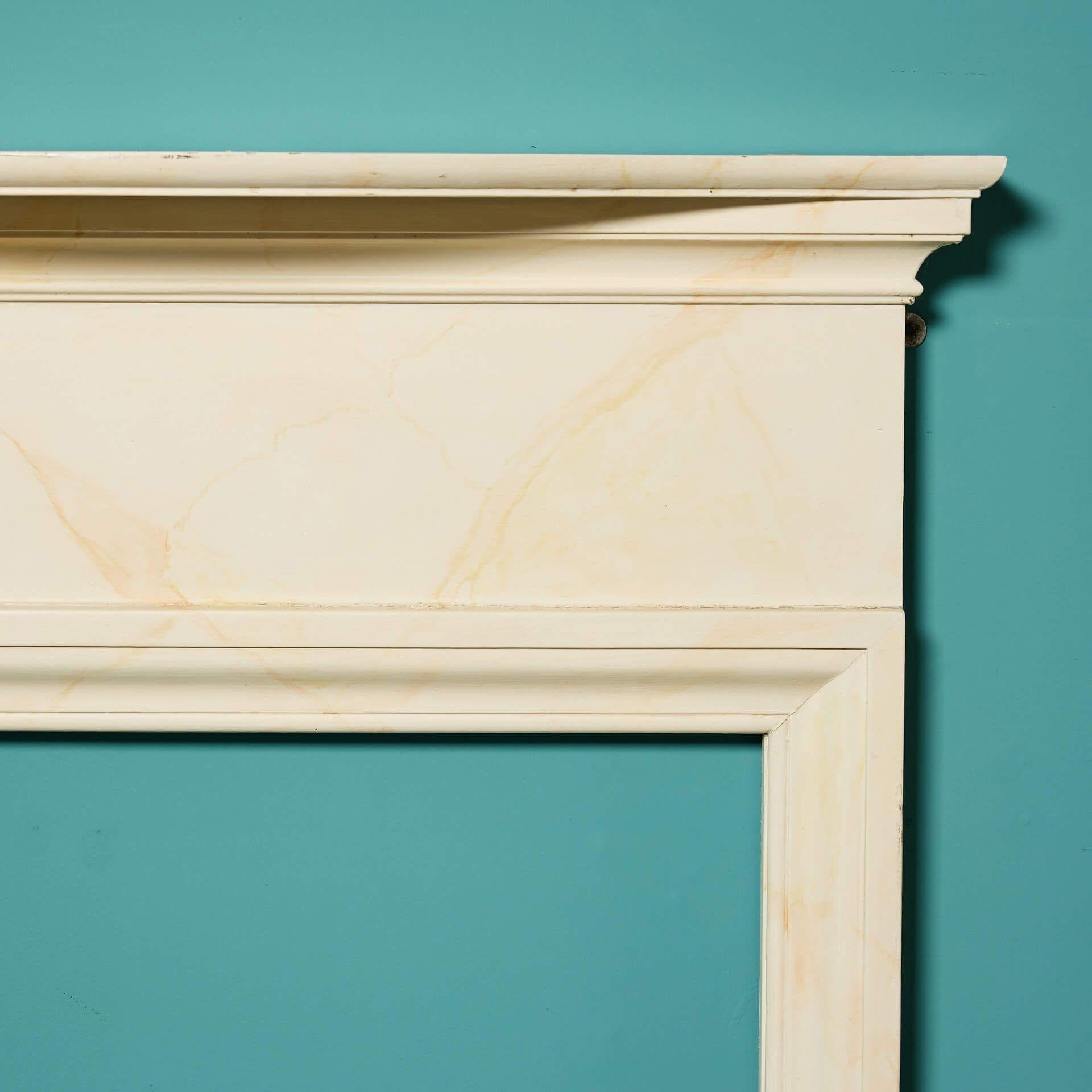 19. Jahrhundert Simulierter Marmor Gemaltes Feuer Mantel (Edwardian) im Angebot