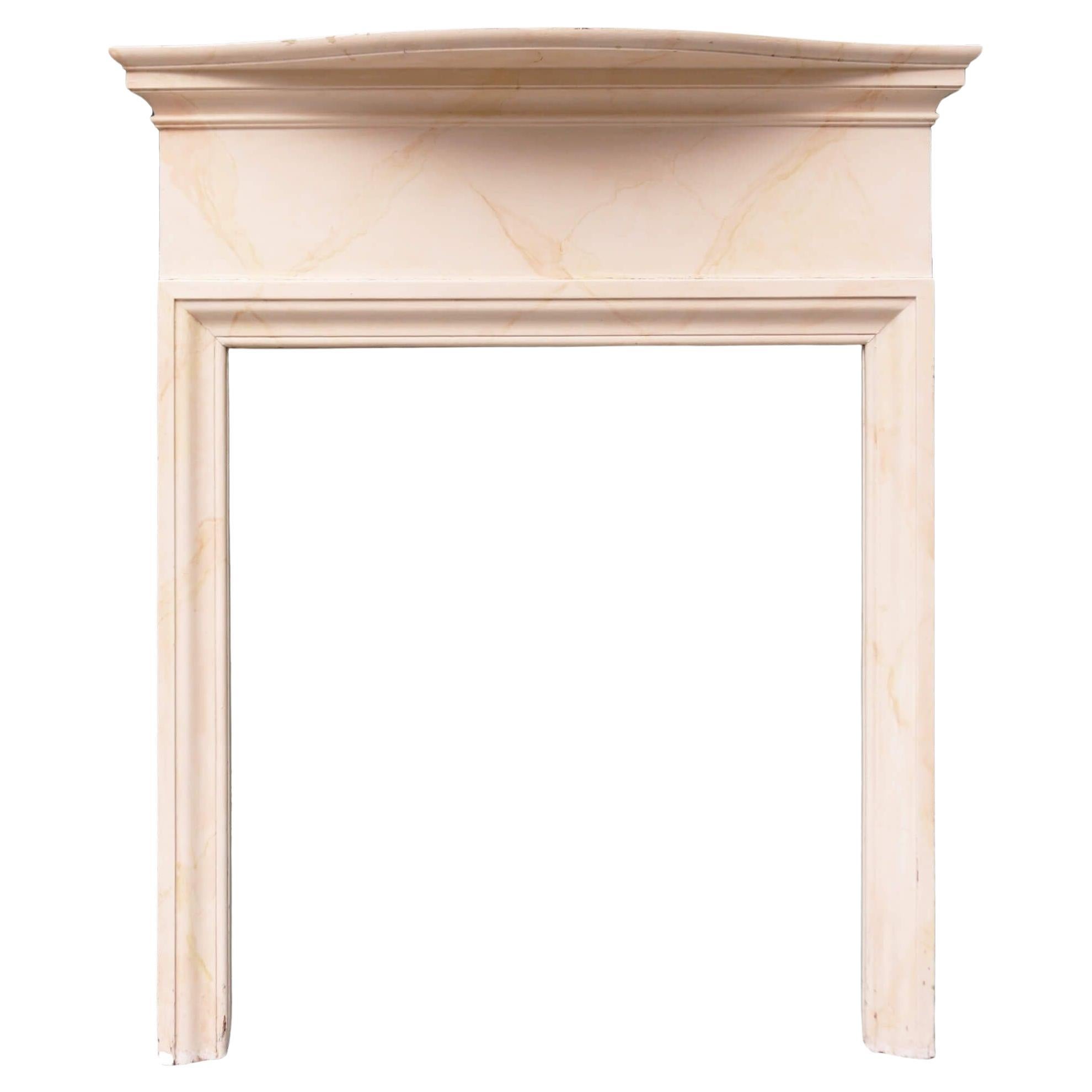 19th Century Simulated Marble Painted Fire Mantel