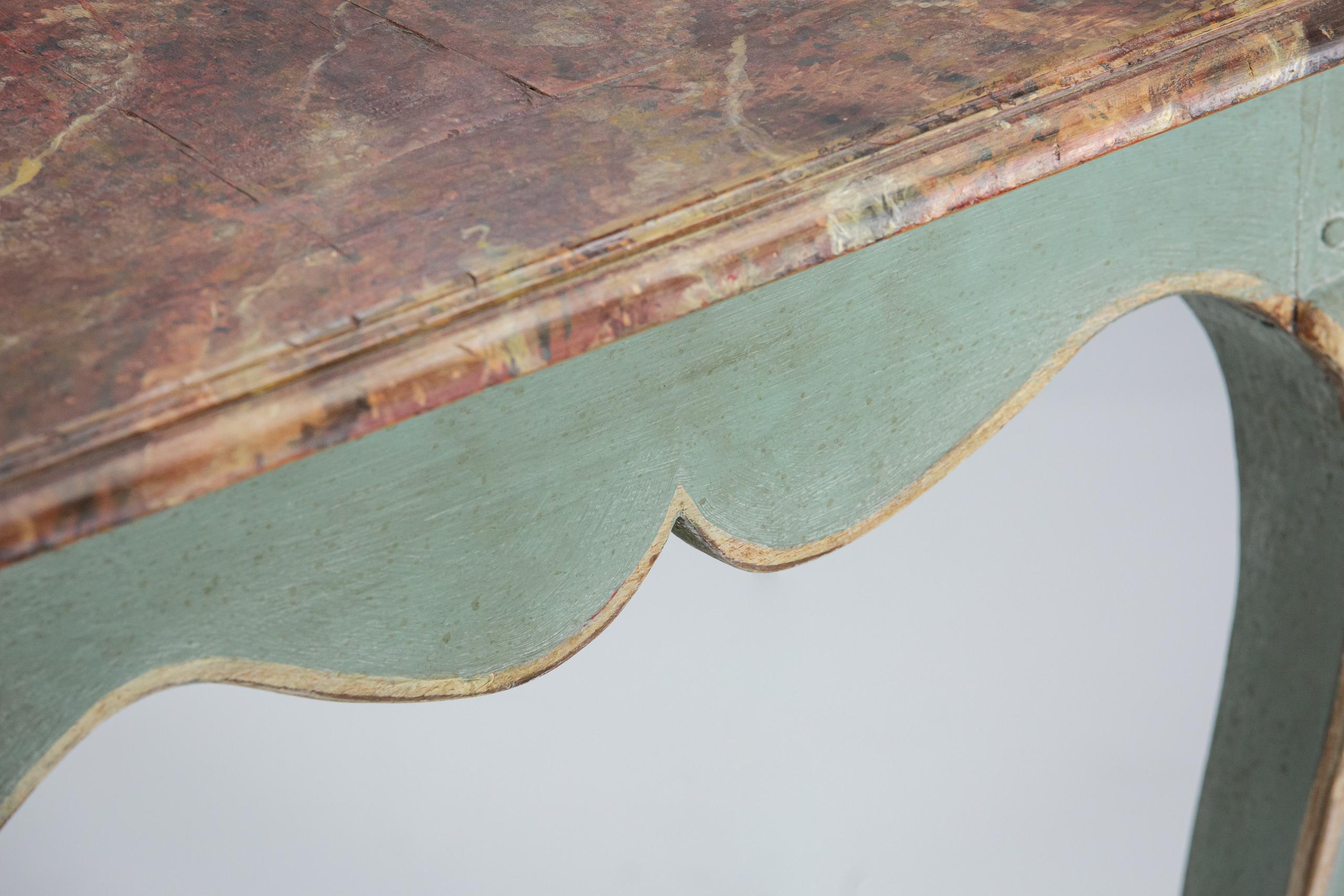 19th Century Simulated Marble Painted Italian Desk For Sale 5