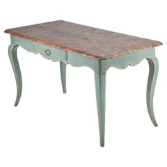 Antique 19th Century Simulated Marble Painted Italian Desk