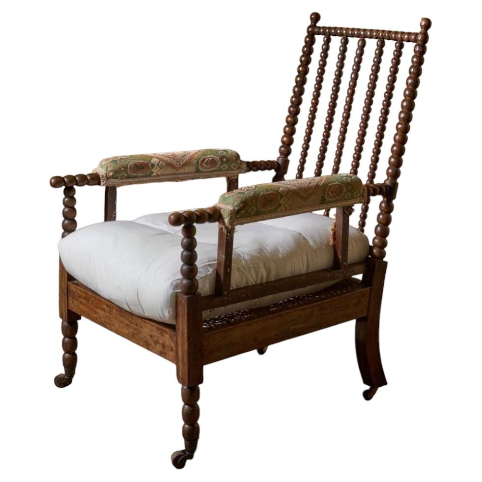 19th Century simulated Rosewood bobbin armchair For Sale