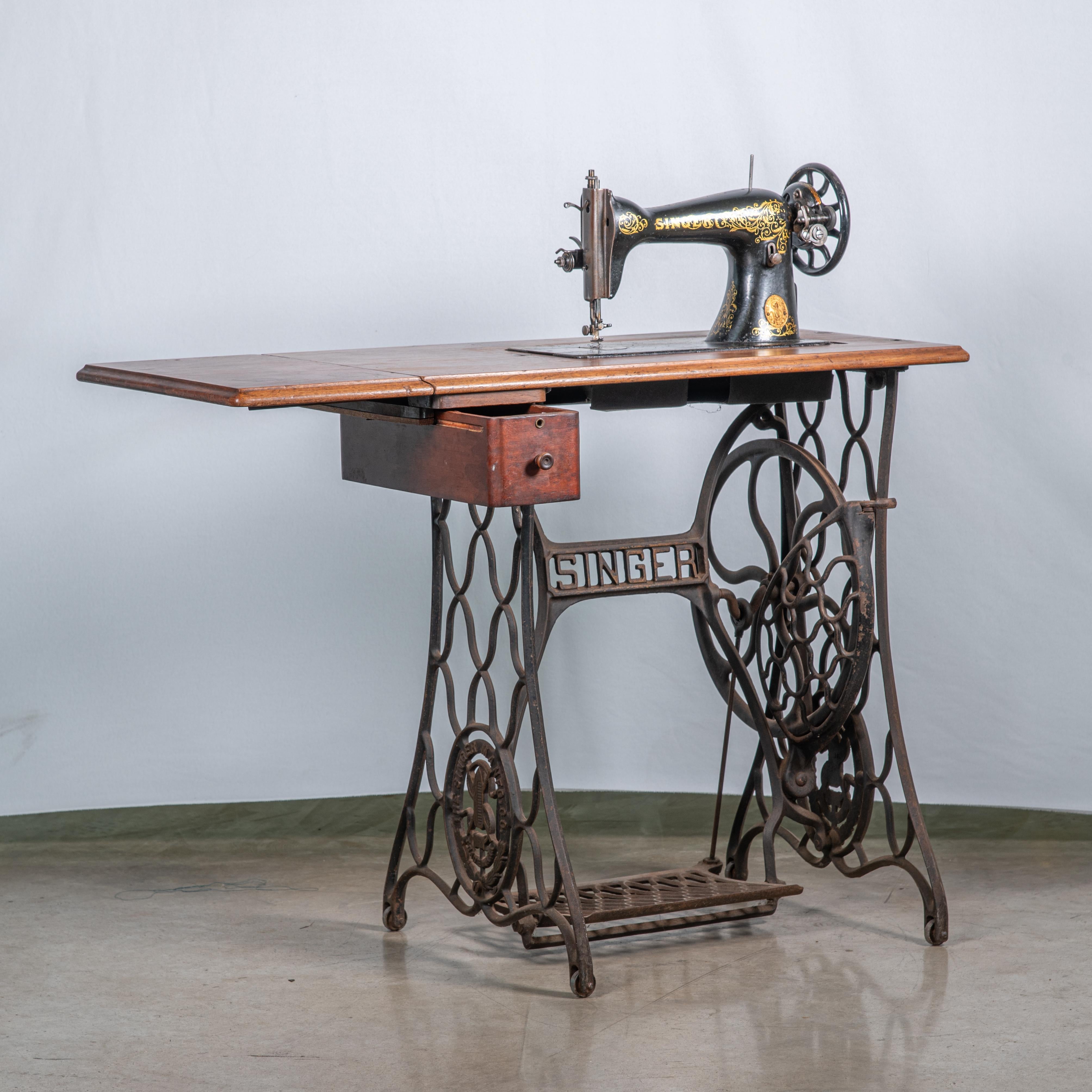 Cast 19th Century Singer Sewing Machine For Sale