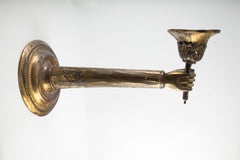 19th Century Single Brass Arm Sconce