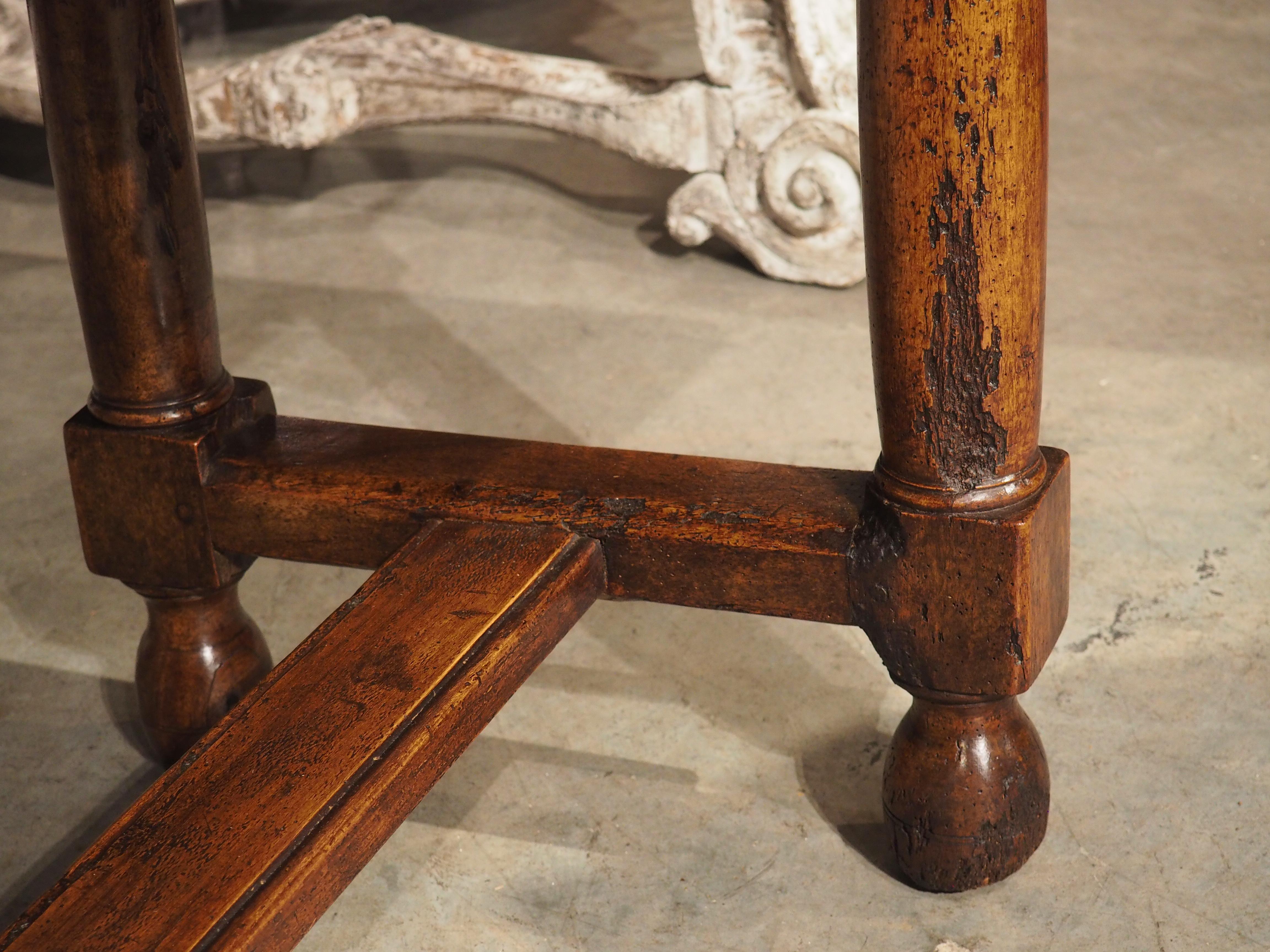 19th Century Single Burl Walnut Plank Table from Normandy, France For Sale 4