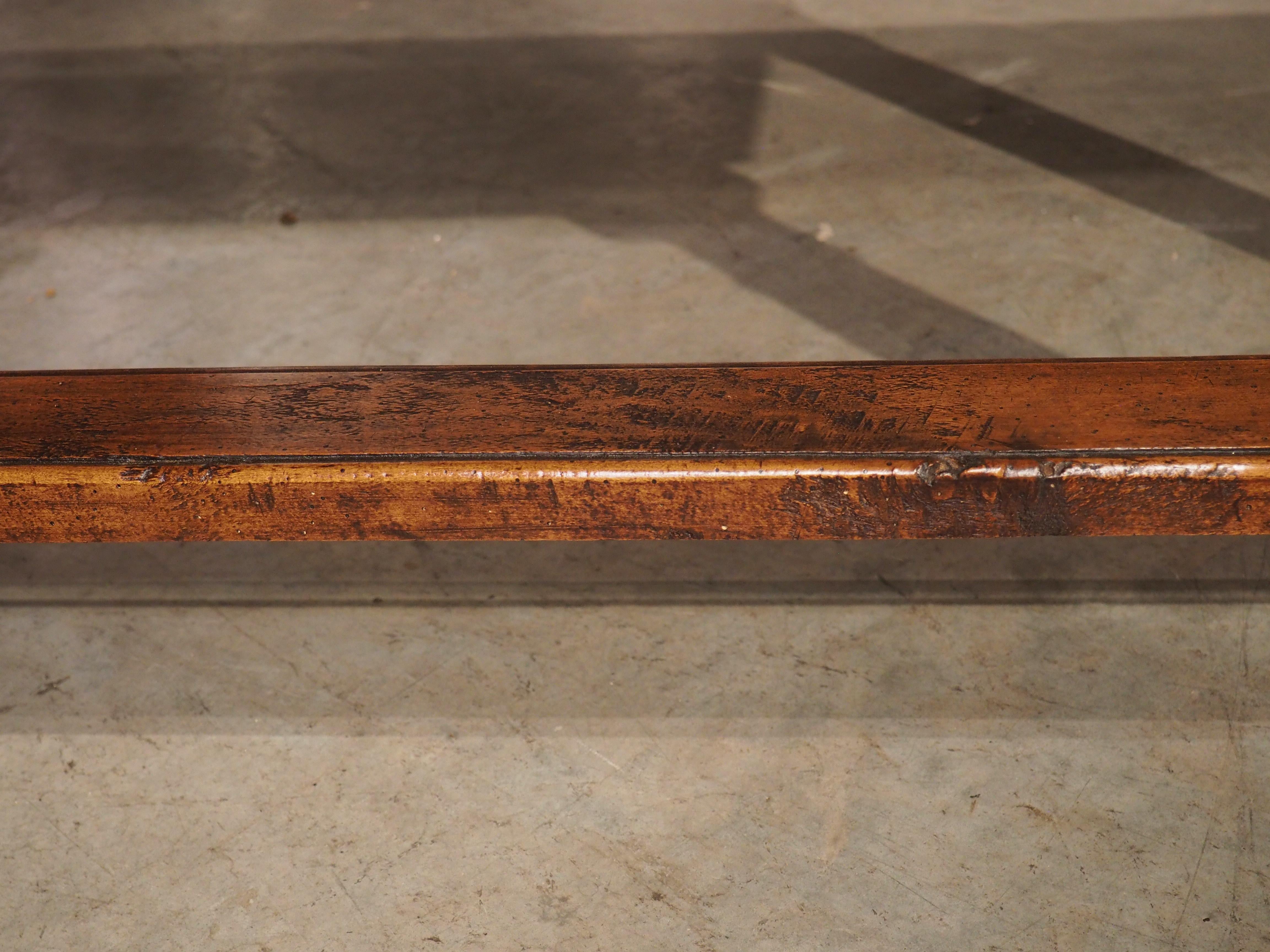 19th Century Single Burl Walnut Plank Table from Normandy, France For Sale 10
