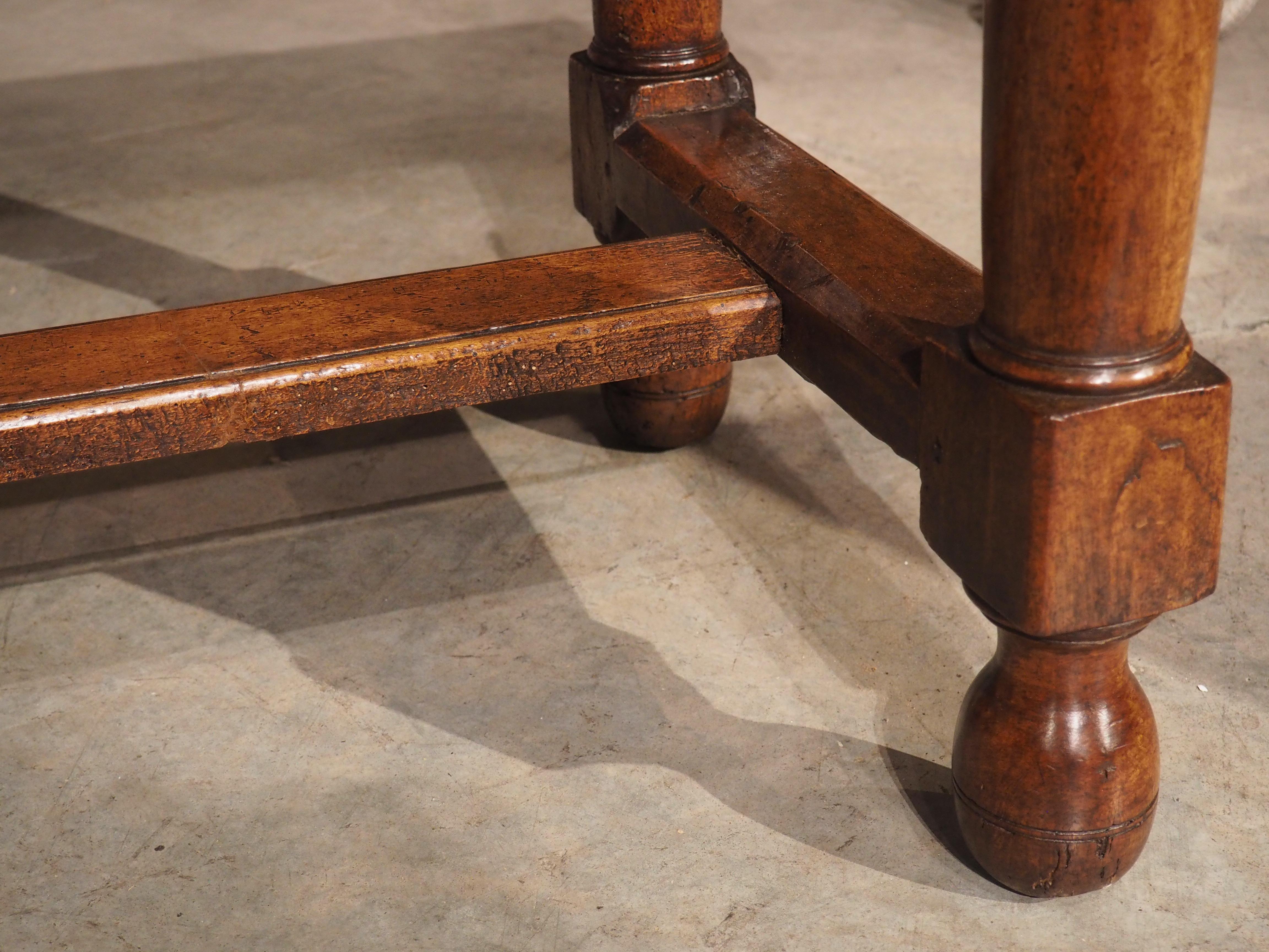19th Century Single Burl Walnut Plank Table from Normandy, France For Sale 11