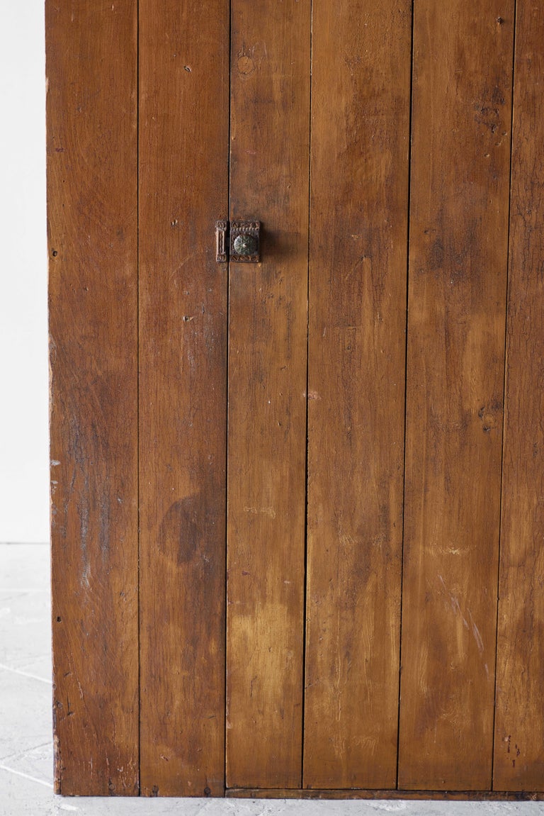 19th Century Single Door Cupboard with Mustard Finish at 1stDibs