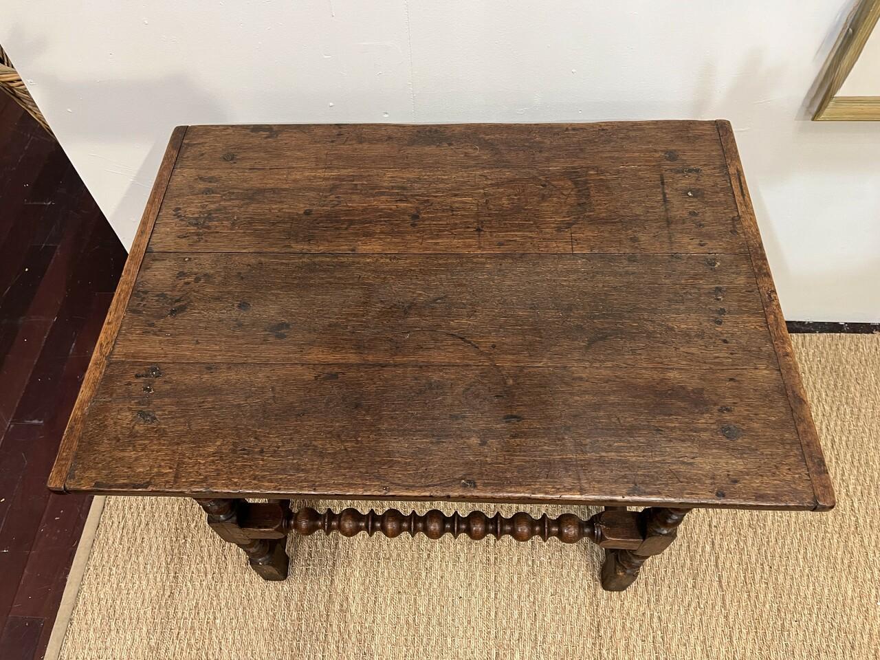Victorian 19th Century Single Drawer Bobbin Leg Table