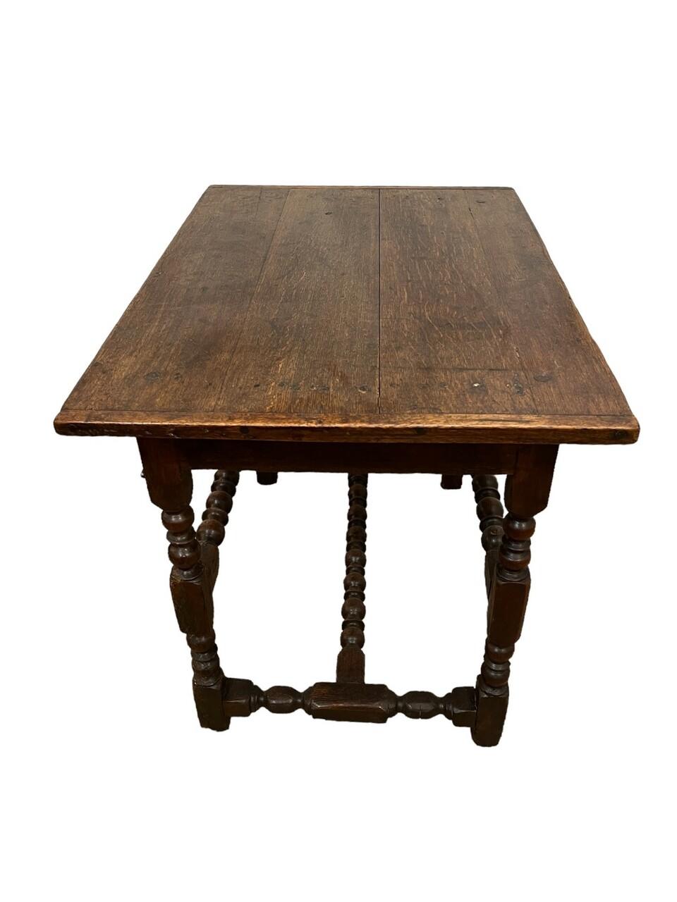 19th Century Single Drawer Bobbin Leg Table 2