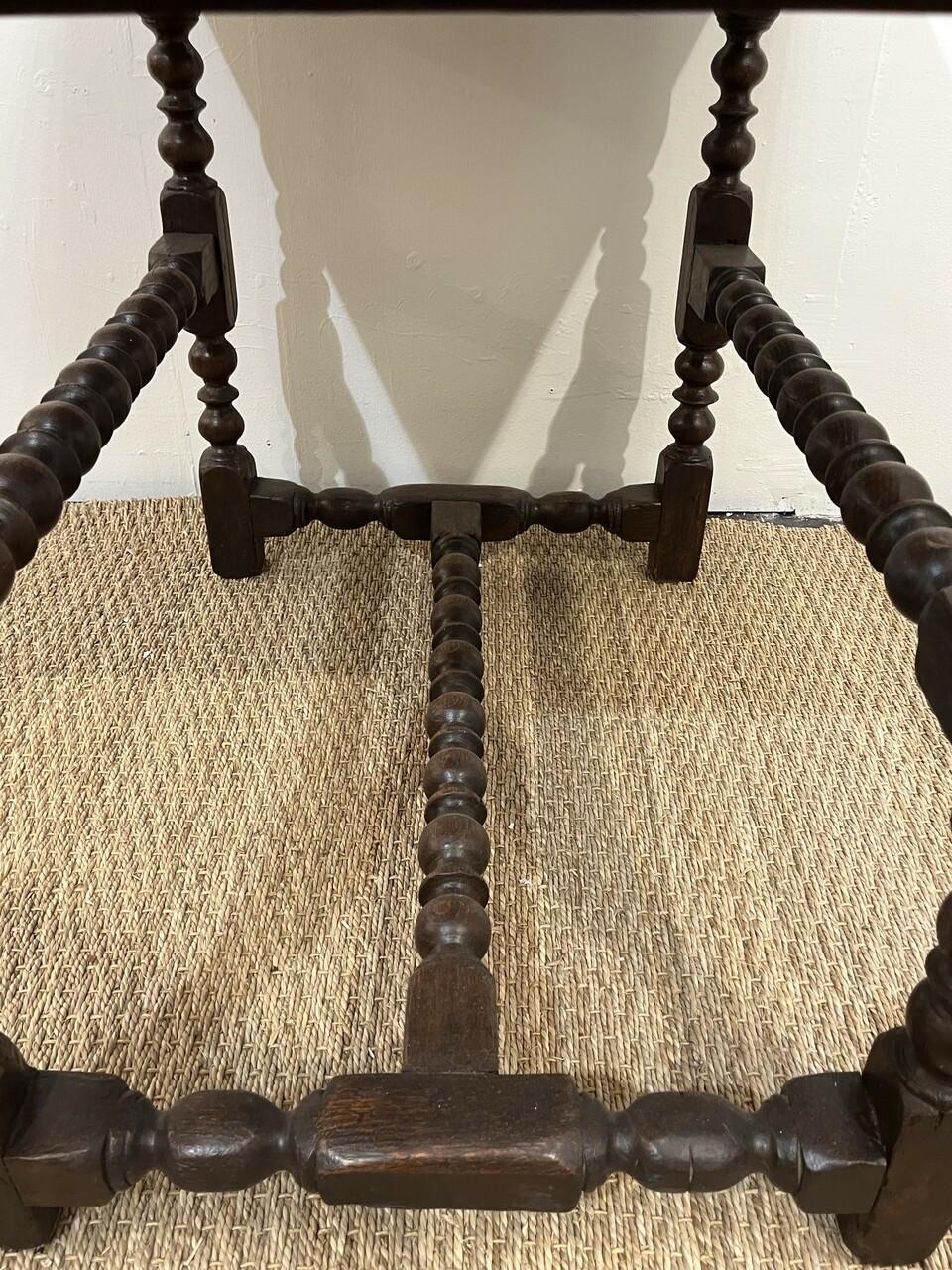 19th Century Single Drawer Bobbin Leg Table 3