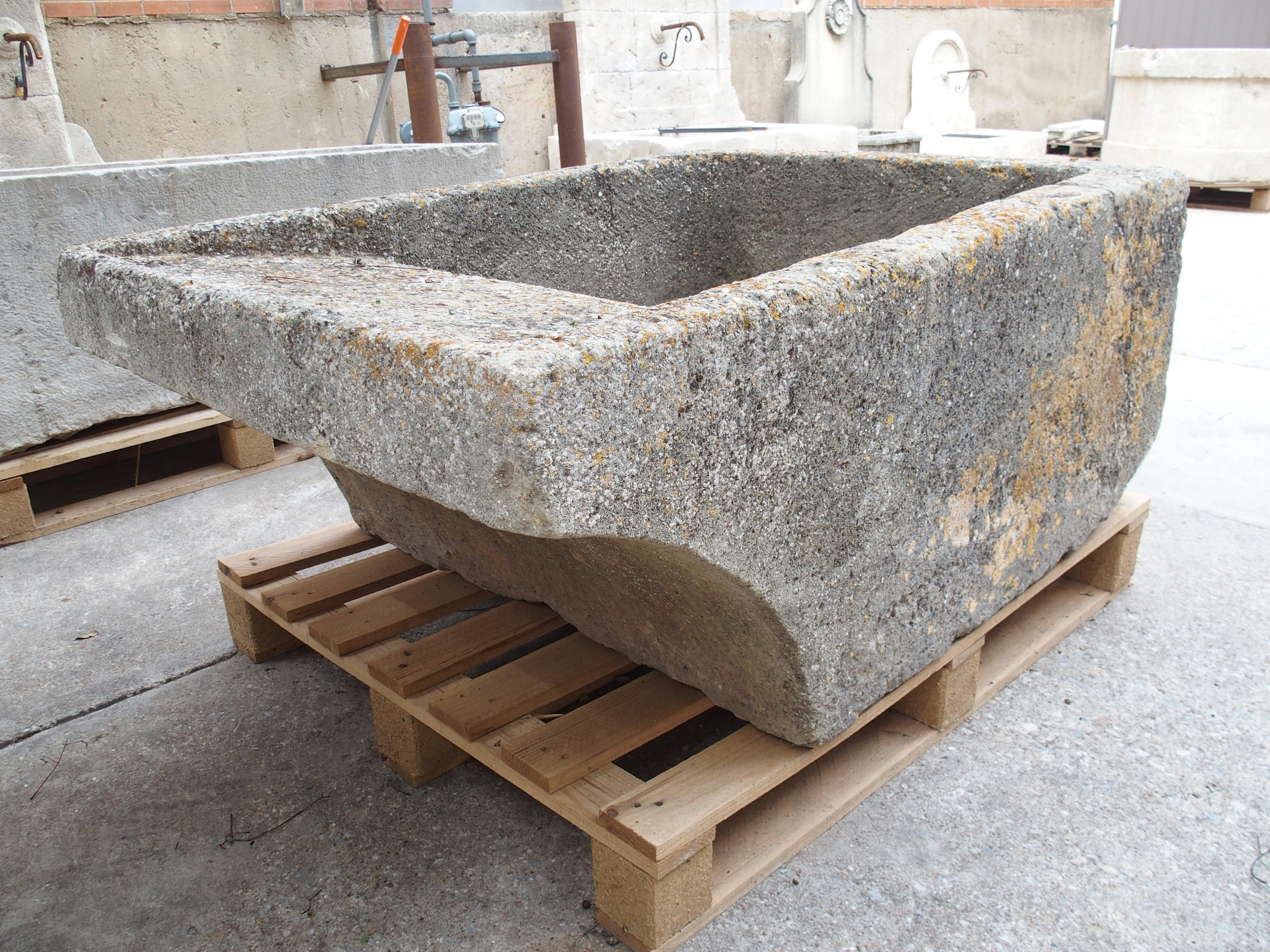 More information coming soon…

This would have been carved from a giant single calcareous stone block of by a local stone mason. It is from a bygone era (at least 150 years ago) when the laundering was done by hand, and this trough was specifically