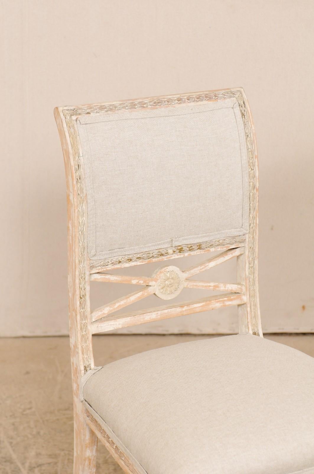 Upholstery 19th Century Single Swedish Gustavian Bellman Chair