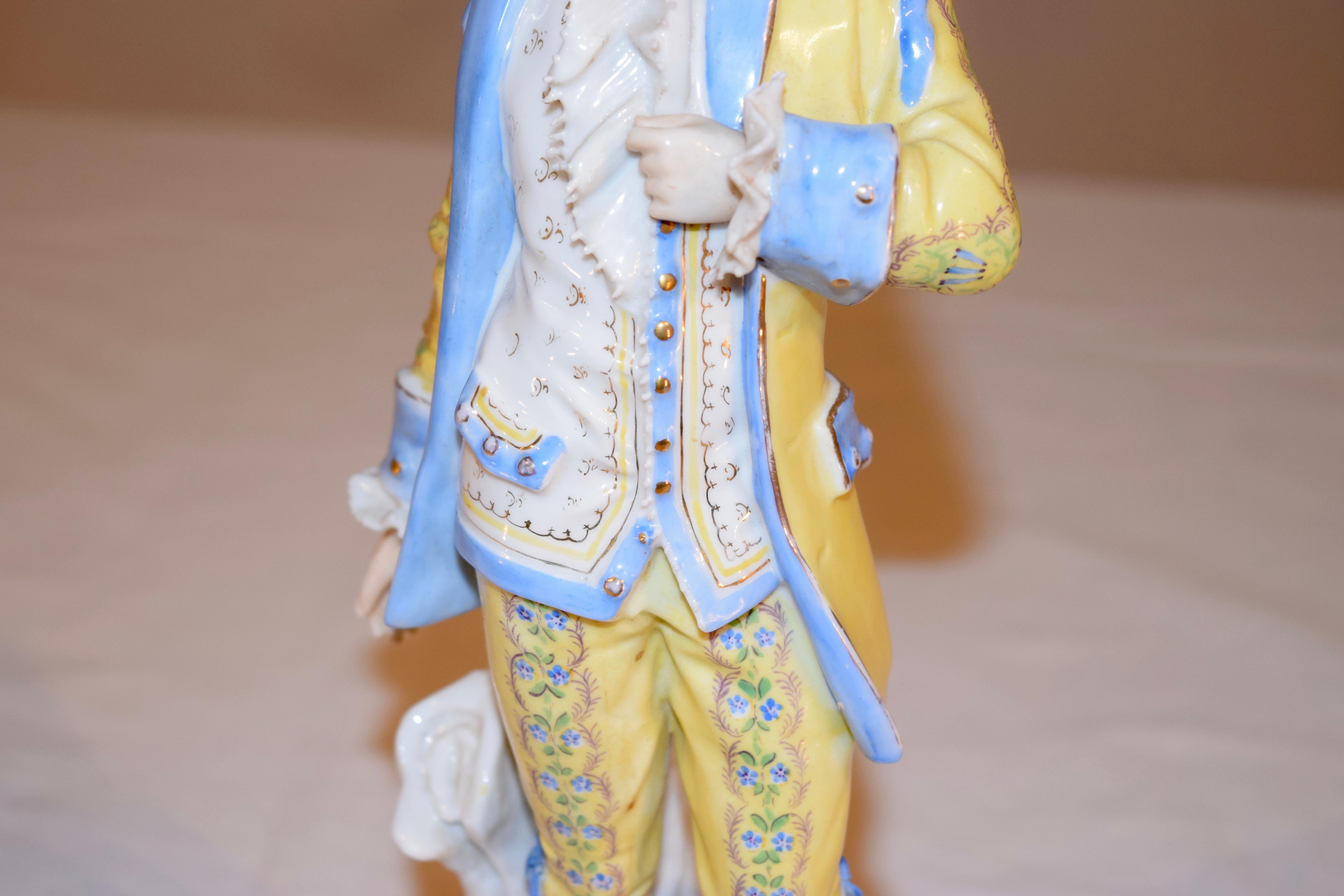 19th Century Sitzendorf Figure In Good Condition For Sale In High Point, NC