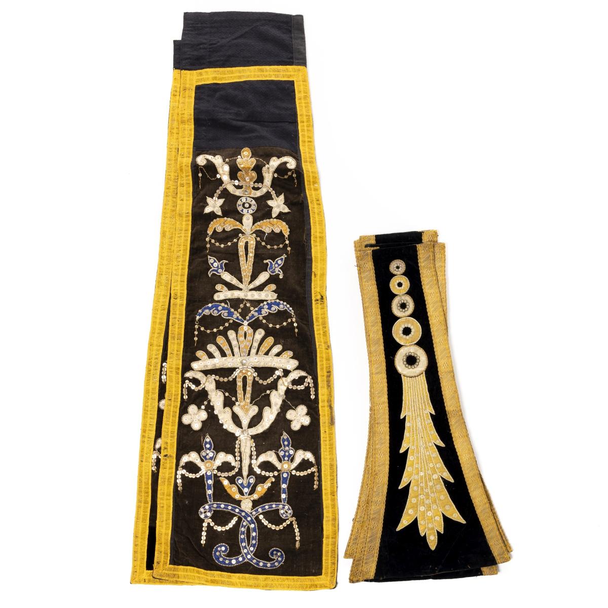 This collection consists of six Portuguese altar cloths from the 19th century, each representing the refinement and devotion associated with ecclesiastical textiles of the period. Expertly crafted in velvet, a fabric long valued for its richness and