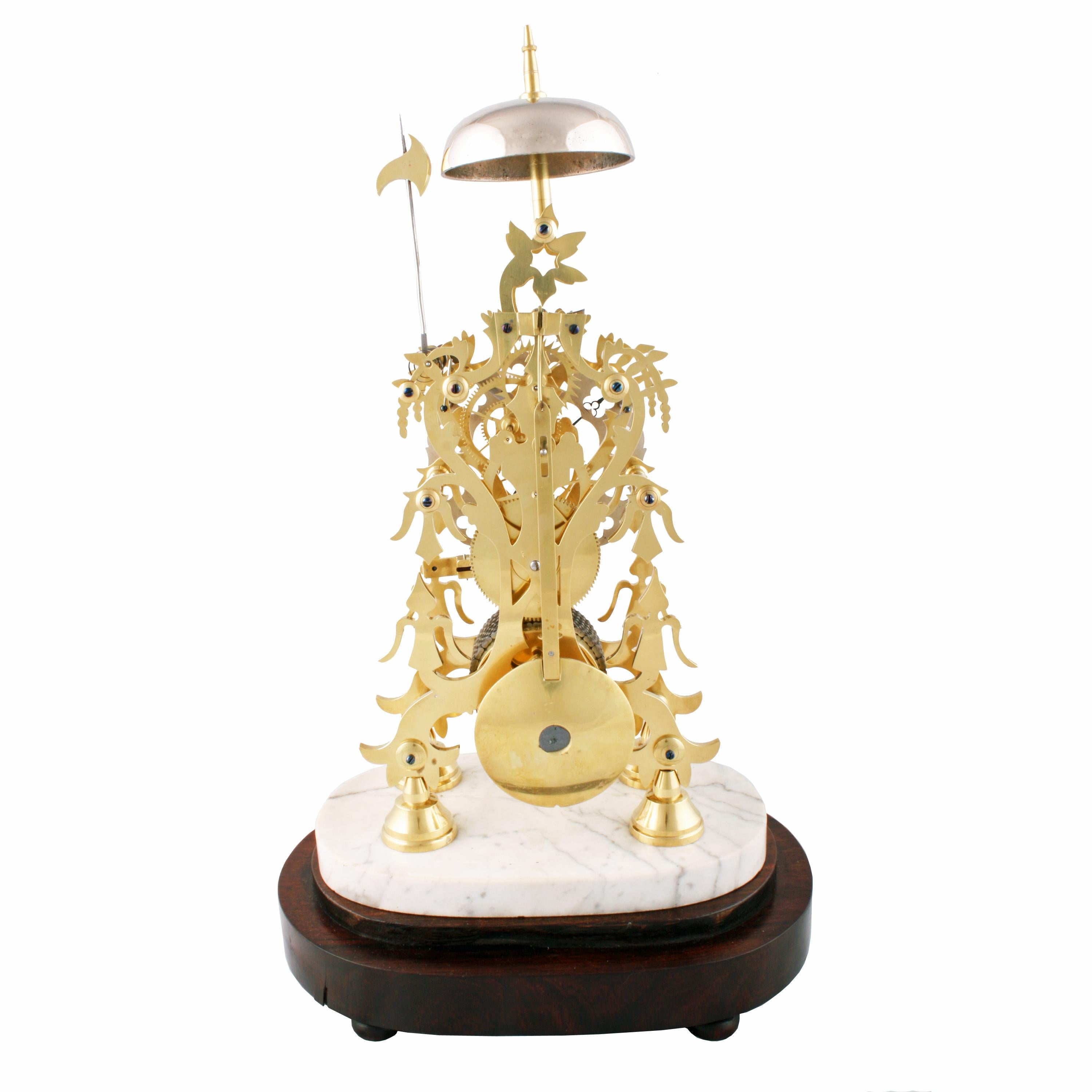 Victorian 19th Century Skeleton Clock For Sale