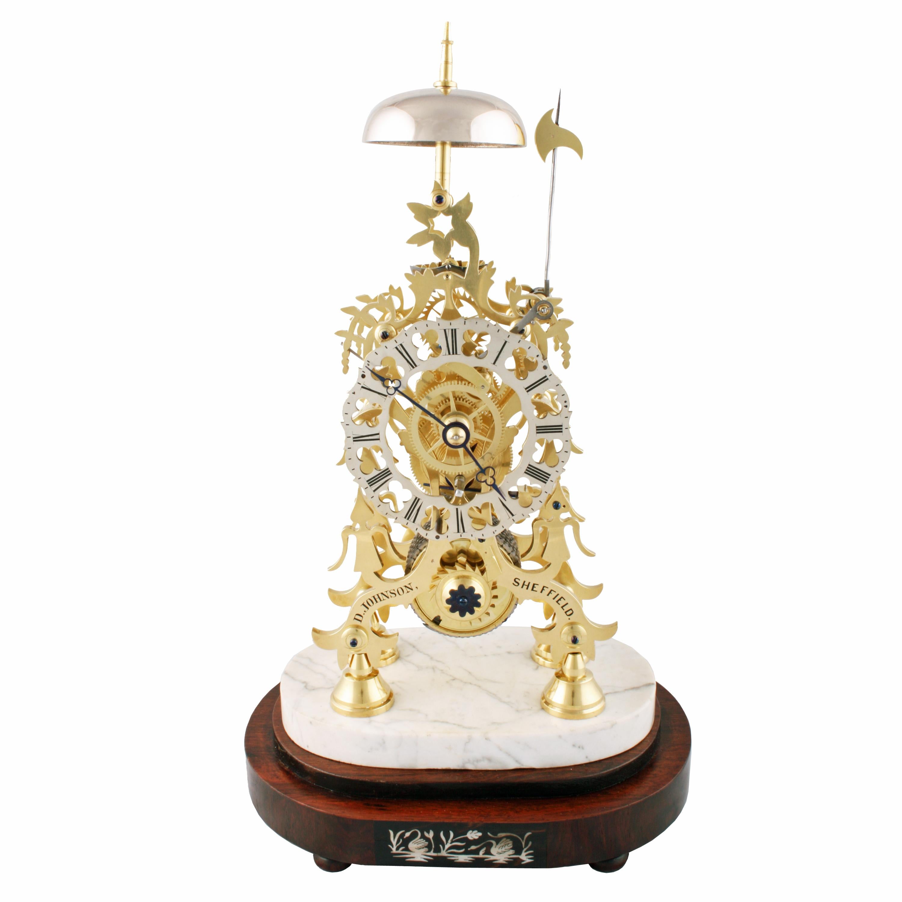 19th Century Skeleton Clock For Sale