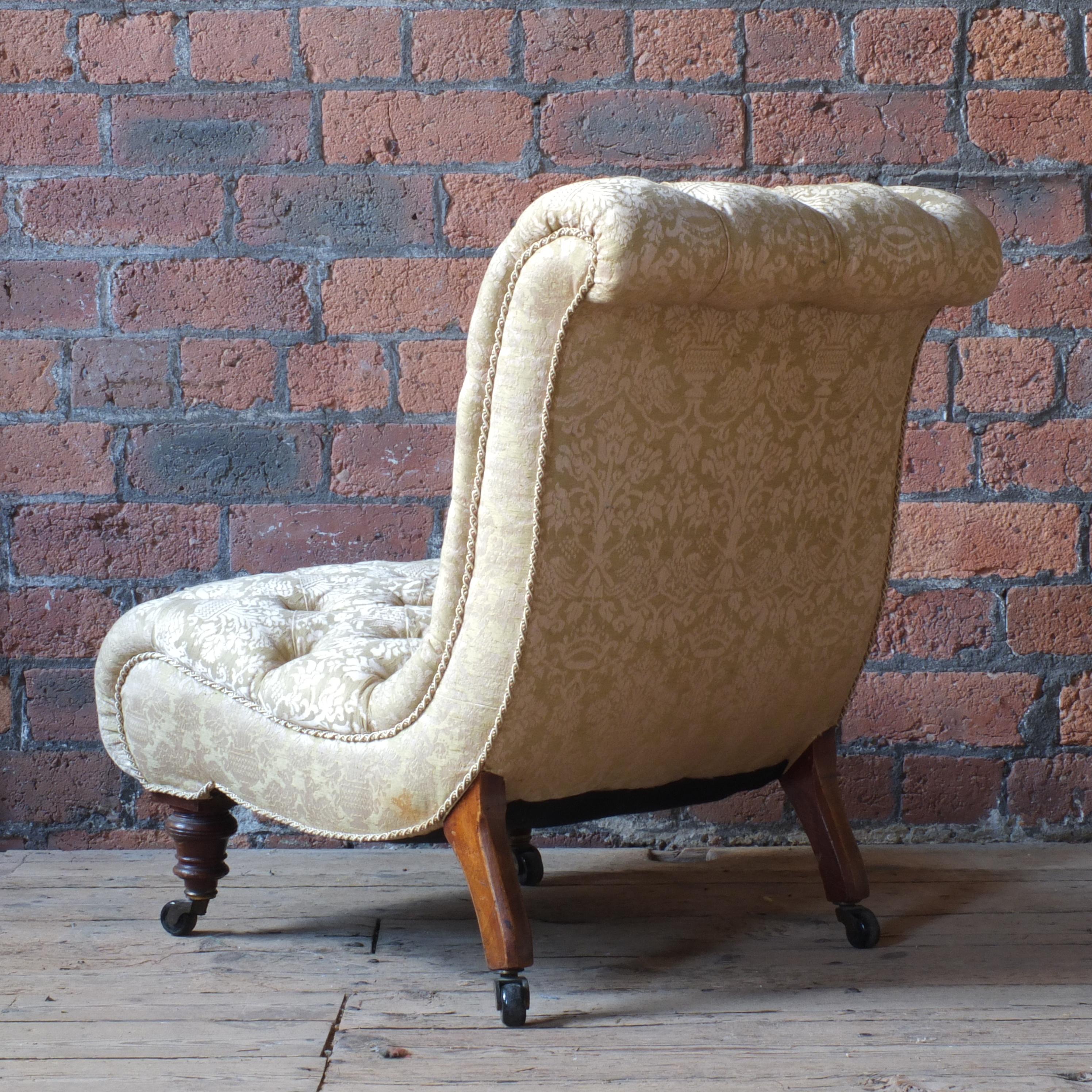 19th Century Slipper Chair In Good Condition In Batley, GB