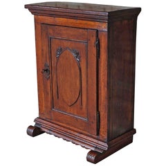19th Century Small Antique German Oak Cabinet