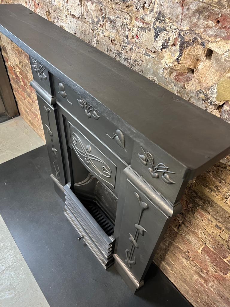 20th Century Cast Iron Fireplace Combination  For Sale 8