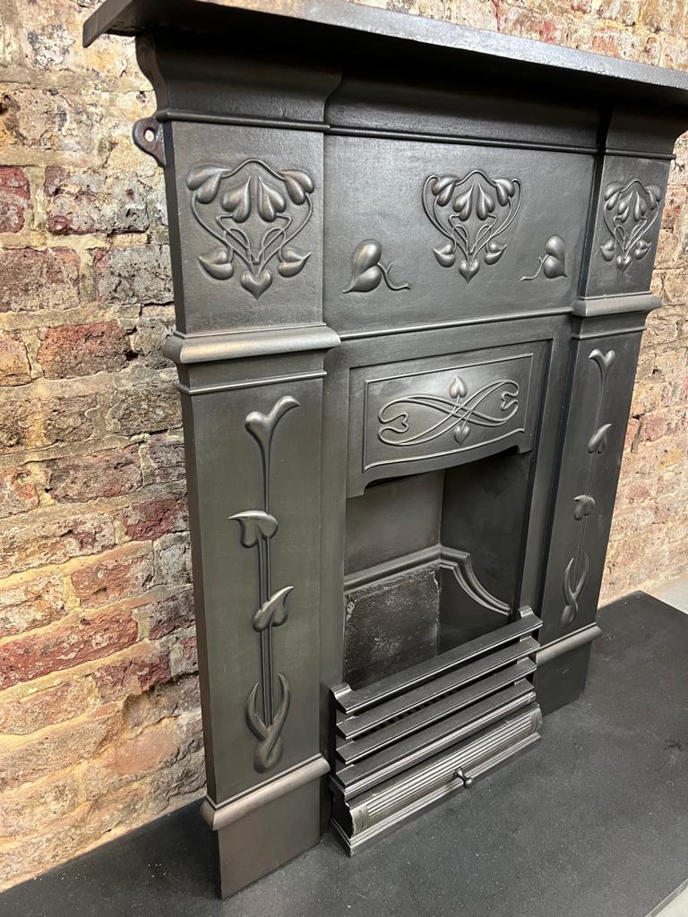 British 20th Century Cast Iron Fireplace Combination  For Sale
