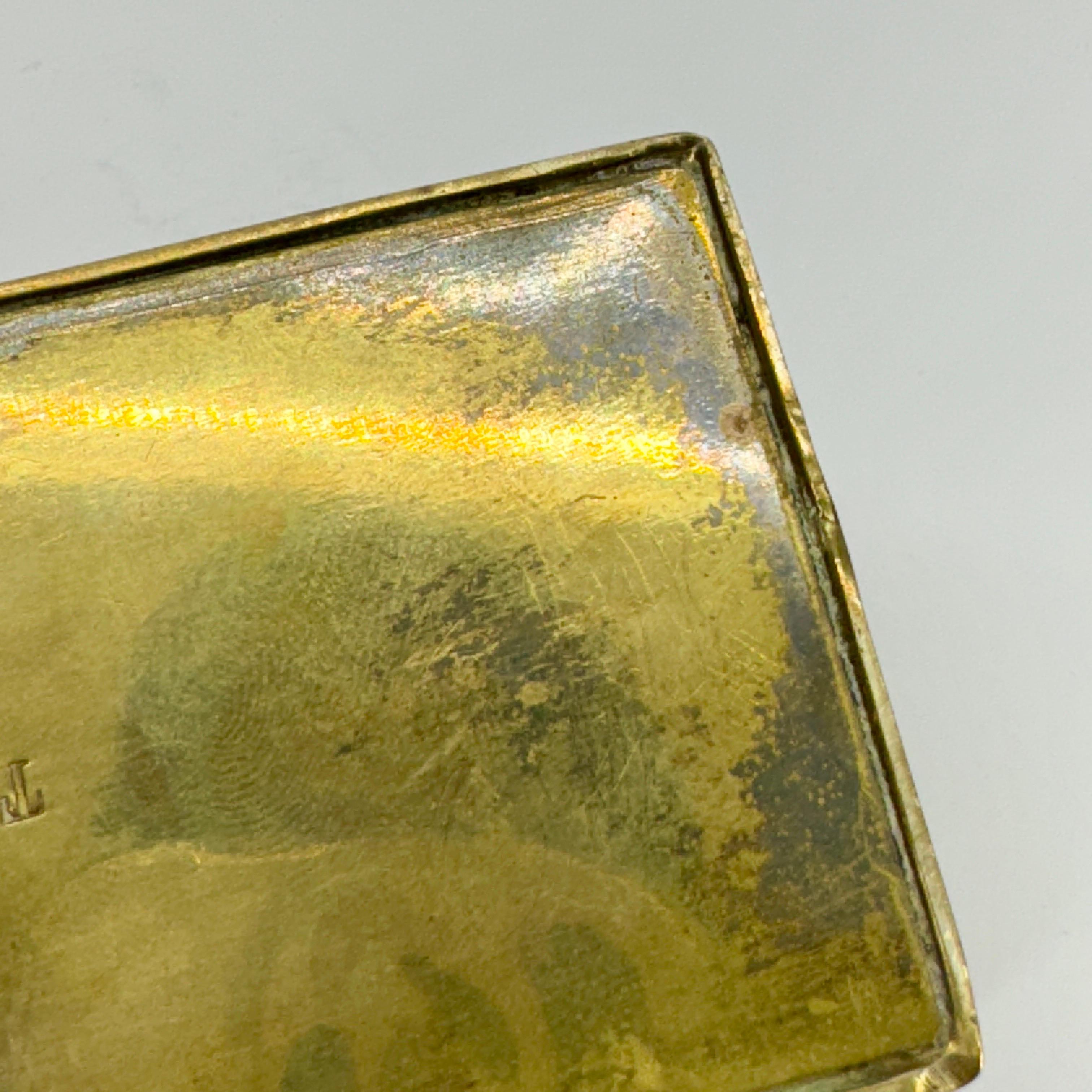 Petite boîte à bijoux baroque du 19ème siècle en bronze doré en vente 7