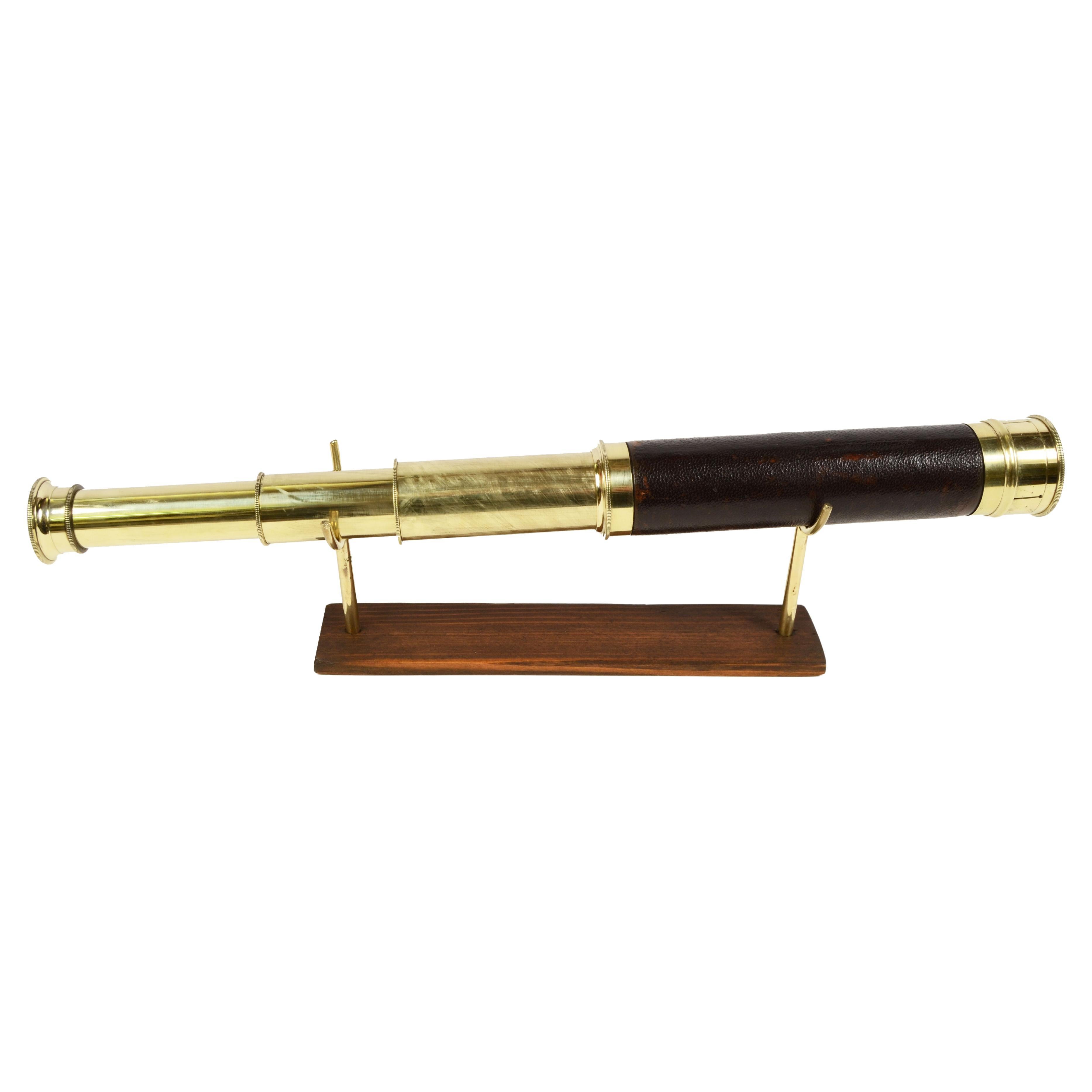 Small Brass English Level with Telescope, 1940s at 1stDibs