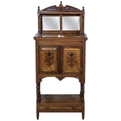 19th Century Small Cabinet with the Motif of Sunflowers