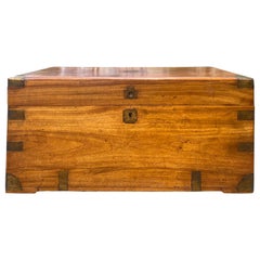 19th Century Small Camphor Wood Campaign Trunk