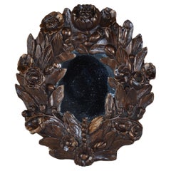 19th Century Small Carved Wall Mirror