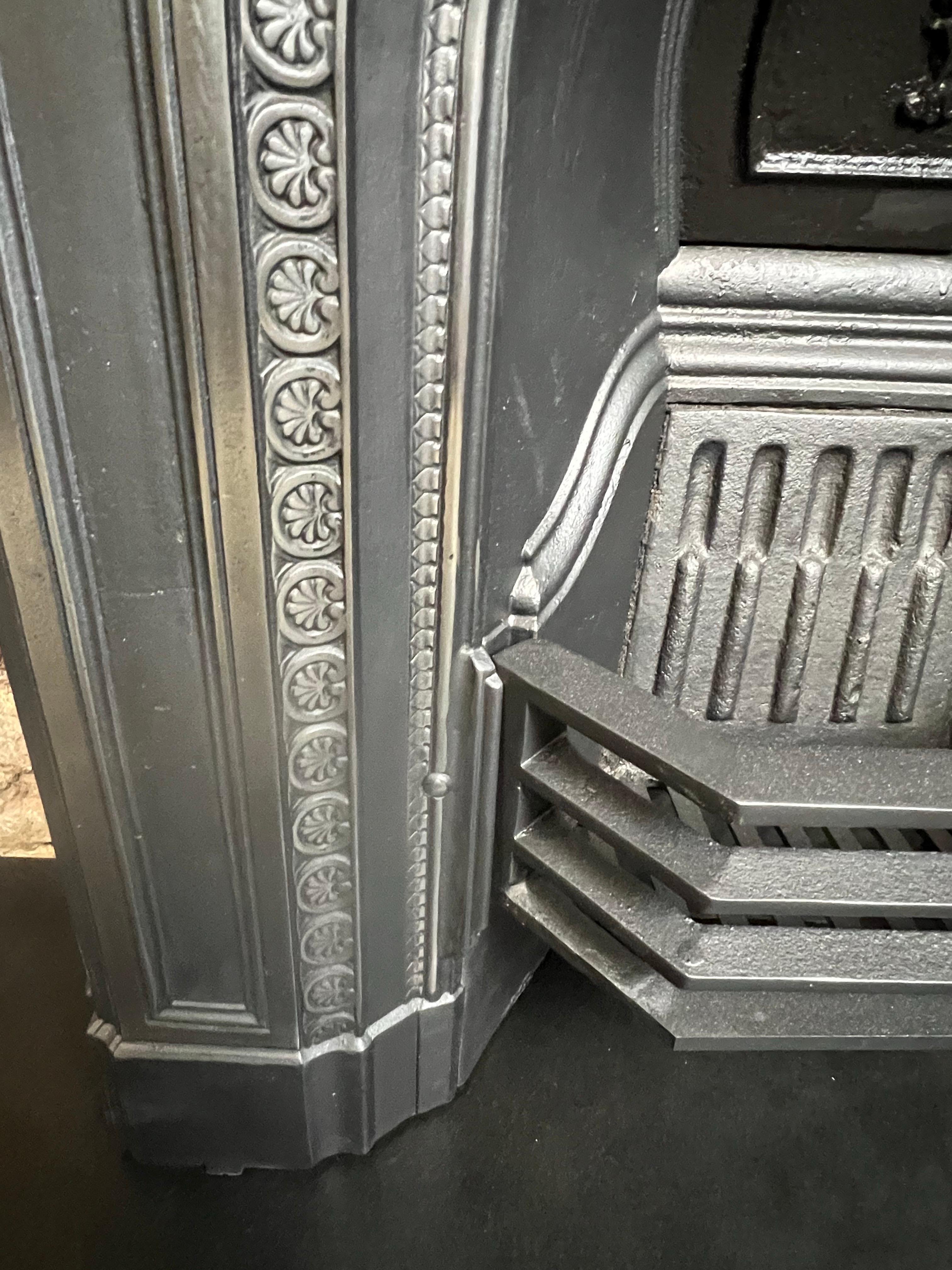 19th Century Small Cast Iron Fireplace Mantlepiece For Sale 10